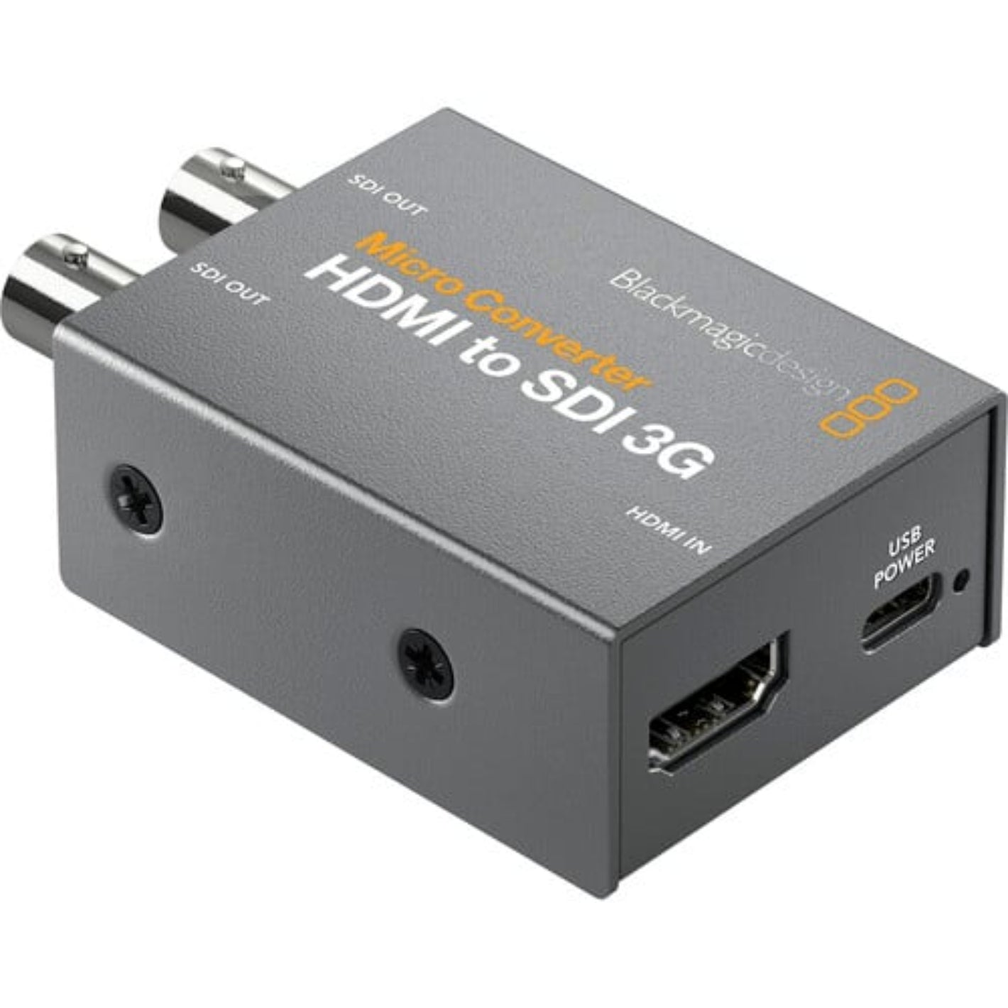 The Blackmagic Design Micro Converter HDMI to SDI 3G enables you to link HDMI cameras or computers to pro-style SDI (BNC) monitors or components.