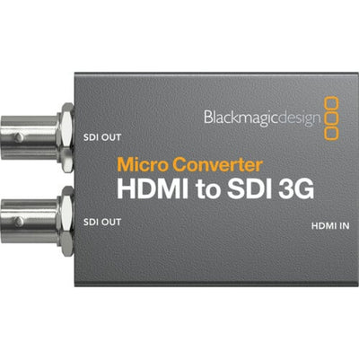 The Blackmagic Design Micro Converter HDMI to SDI 3G enables you to link HDMI cameras or computers to pro-style SDI (BNC) monitors or components.