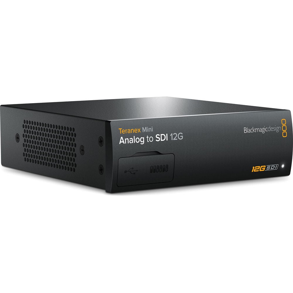Convert from 12G-SDI to Analog with the Blackmagic SDI to Analog Mini Converter. Ideal for all broadcast and post-production.