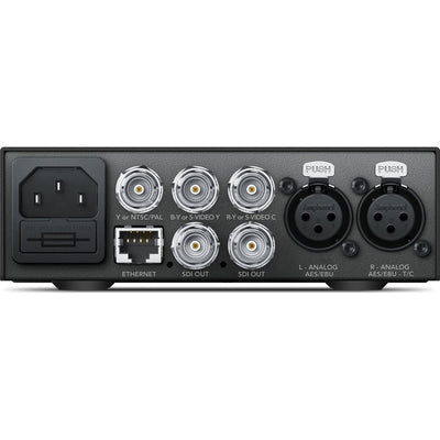 Convert from 12G-SDI to Analog with the Blackmagic SDI to Analog Mini Converter. Ideal for all broadcast and post-production.