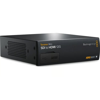 Upconvert an analogue video signal to 12G-SDI outputs in SD, HD, 6G, or 12G-SDI formats. Ideal broadcast and post-processing converter for video. 