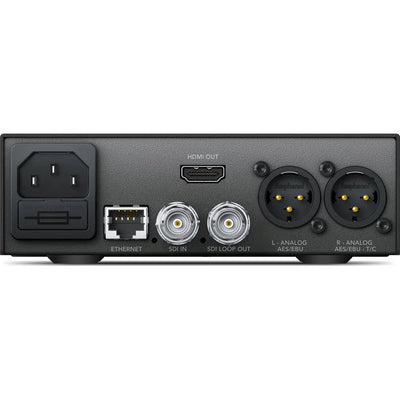 Upconvert an analogue video signal to 12G-SDI outputs in SD, HD, 6G, or 12G-SDI formats. Ideal broadcast and post-processing converter for video. 