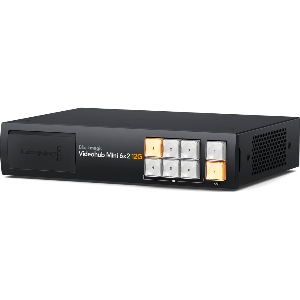Stream SDI video directly to Zoom, OBS, or Teams with the Blackmagic Videohub Mini's built-in USB-C webcam output, perfect for high-quality live streaming.