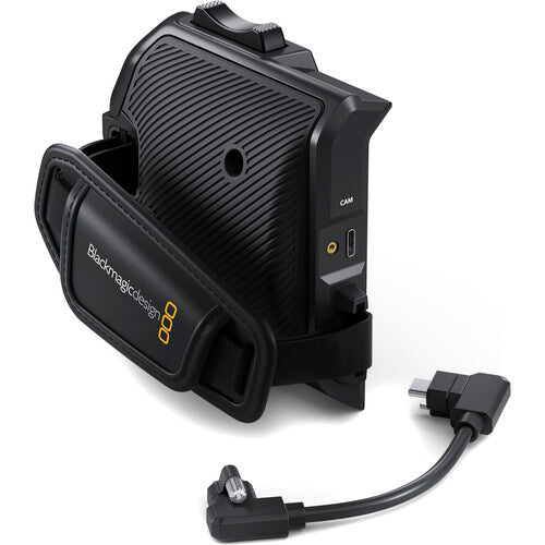 Blackmagic Design PYXIS Pro Grip ergonomic handheld grip for PYXIS camera systems.