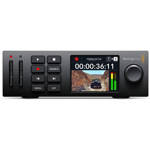 Blackmagic Design HyperDeck Studio HD Mini professional SD/HD recorder with dual SD card slots.