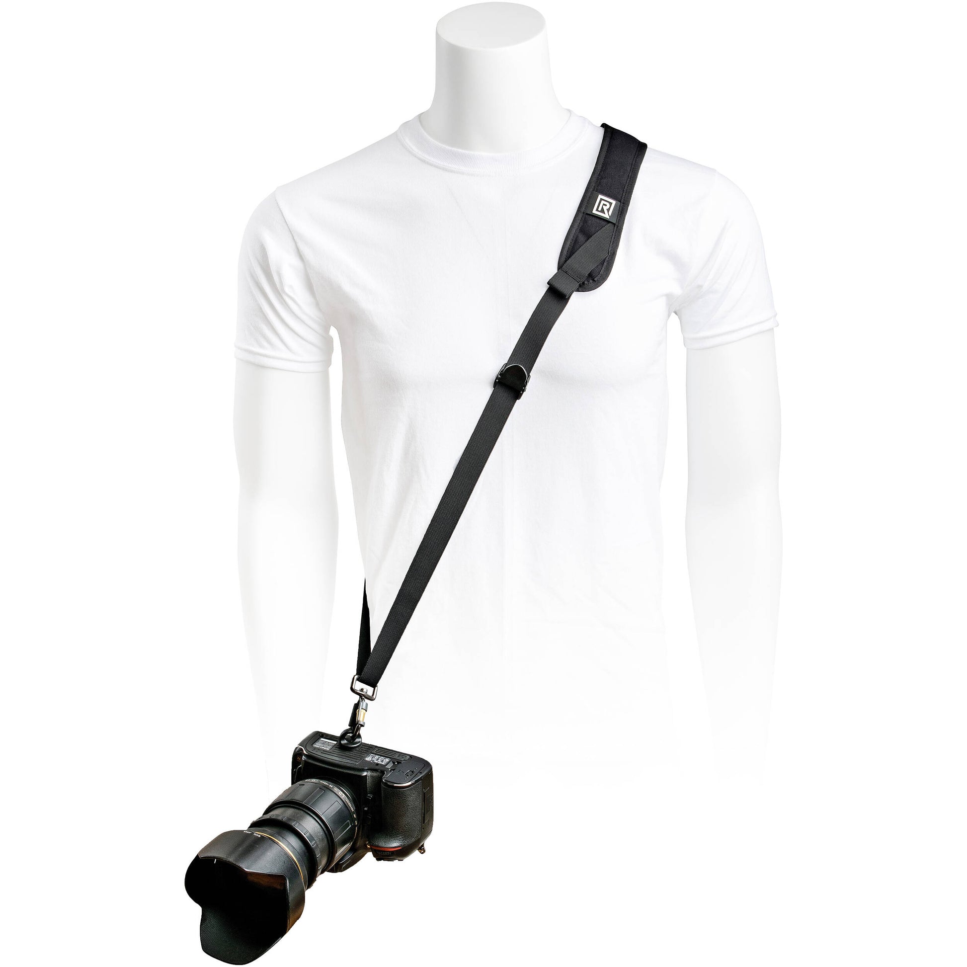 BlackRapid Metro Camera Sling in black, lightweight cross-body strap for mirrorless, DSLR, GoPro and 360 cameras.
