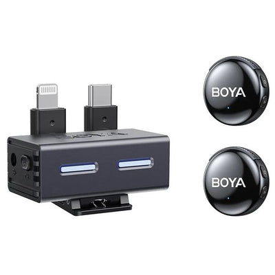Boyalink 3 wireless microphone with AI noise cancellation and long battery life.
