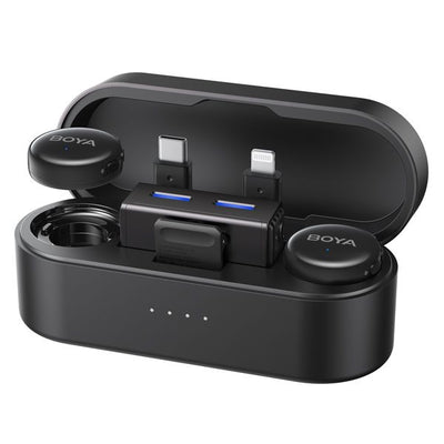 Boyalink 3 wireless microphone with AI noise cancellation and long battery life.
