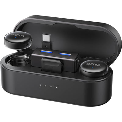 Boyalink 3 wireless microphone with AI noise cancellation and long battery life.
