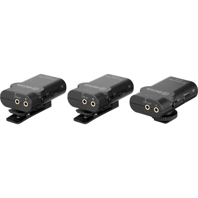 BOYA BY-WM4 PRO-K2 dual wireless lavalier kit with 2 mics and 2 bodypack transmitters
