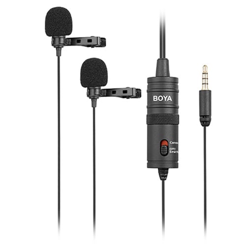 Boya Dual Lavalier Universal Microphone | Boya BY-M1DM – Outdoorphoto