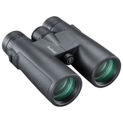 Bushnell 10x42 black binoculars with multi-coated lenses, and centre focus wheel.