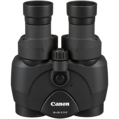 Canon 10x30 IS II binoculars with Image Stabilisation, compact design, vivid optics, and rubberised grip for bird watching, travel, and sports viewing.