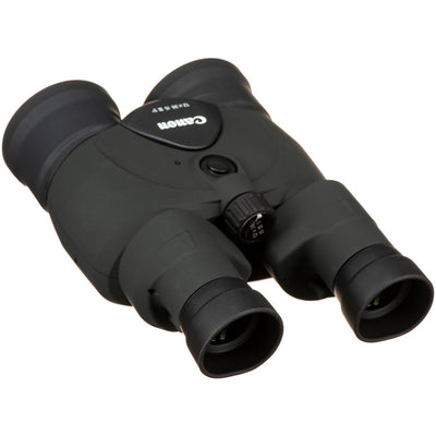 Canon 12x36 IS III binoculars with rubber grip and large lenses for steady outdoor viewing.