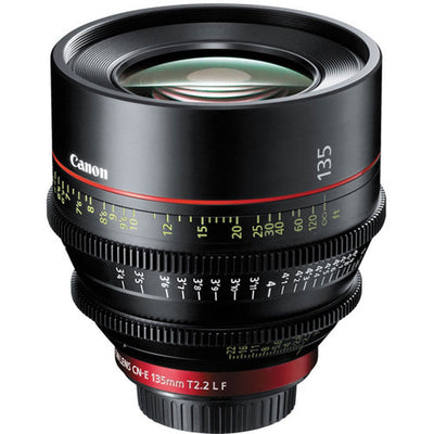 Canon CN-E 135mm T2.2 L F Cine Lens (EF Mount) – telephoto cine prime with fast aperture and cinematic image quality.