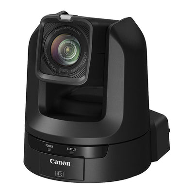 Canon CR-N100 PTZ Camera (Black) features a 1/2.3" 8.29MP CMOS sensor with DIGIC DV6 processor, UHD 4K30 and Full HD 1080p60 capture, Hybrid AF, 20x optical zoom with image stabilisation, and intelligent auto tracking with face detection. It offers smooth pan/tilt performance, HDMI/IP/USB-C outputs, built-in IP streaming protocols including NDI|HX2 and SRT, and compatibility with remote control apps. Ideal for corporate, education, live events, broadcast, and content creation. 