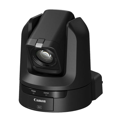 Canon CR-N100 PTZ Camera (Black) features a 1/2.3" 8.29MP CMOS sensor with DIGIC DV6 processor, UHD 4K30 and Full HD 1080p60 capture, Hybrid AF, 20x optical zoom with image stabilisation, and intelligent auto tracking with face detection. It offers smooth pan/tilt performance, HDMI/IP/USB-C outputs, built-in IP streaming protocols including NDI|HX2 and SRT, and compatibility with remote control apps. Ideal for corporate, education, live events, broadcast, and content creation. 