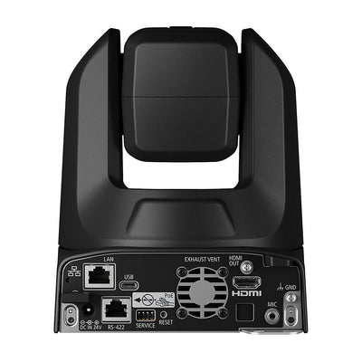 Canon CR-N100 PTZ Camera (Black) features a 1/2.3" 8.29MP CMOS sensor with DIGIC DV6 processor, UHD 4K30 and Full HD 1080p60 capture, Hybrid AF, 20x optical zoom with image stabilisation, and intelligent auto tracking with face detection. It offers smooth pan/tilt performance, HDMI/IP/USB-C outputs, built-in IP streaming protocols including NDI|HX2 and SRT, and compatibility with remote control apps. Ideal for corporate, education, live events, broadcast, and content creation. 