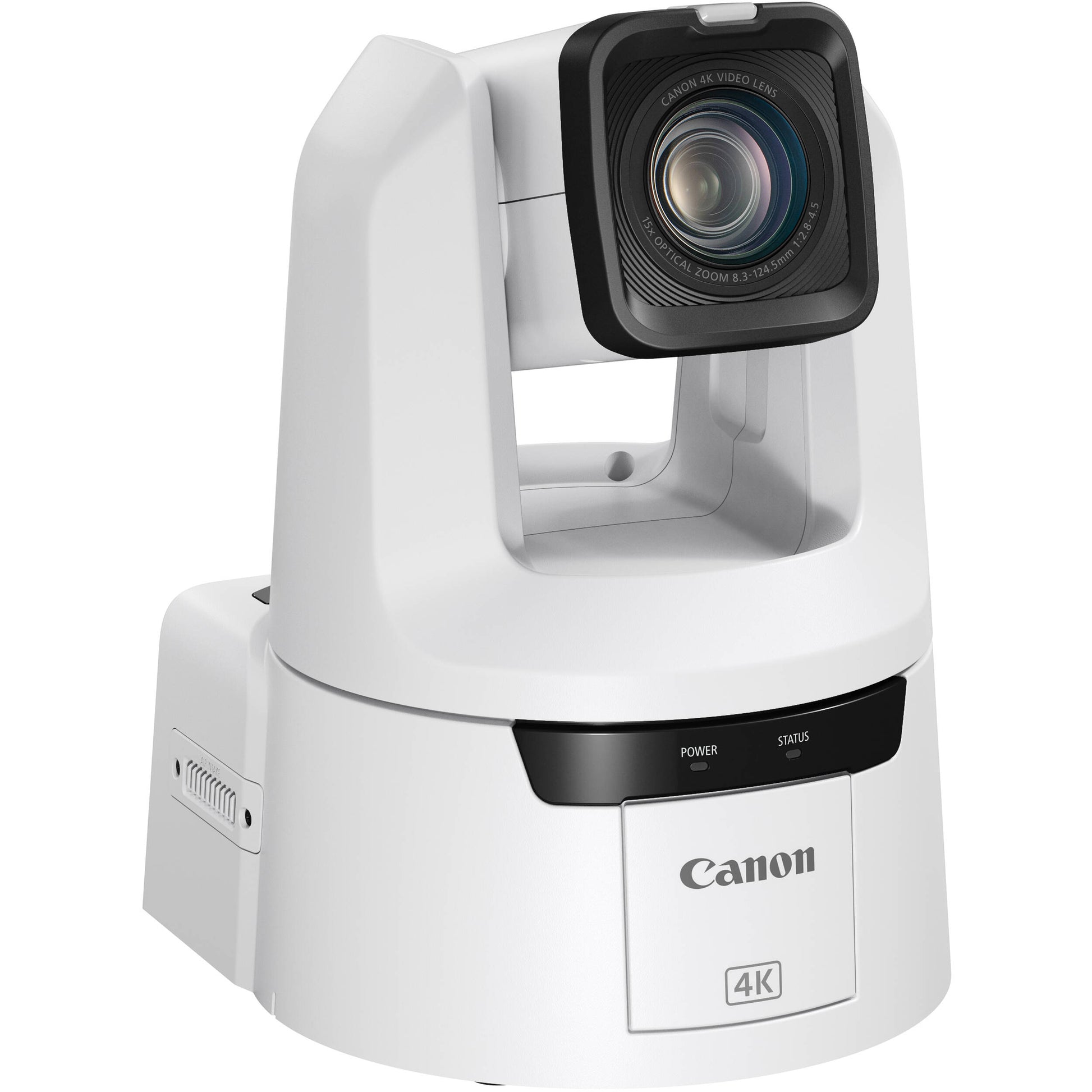 Canon CR-N500 4K PTZ Camera: 1" sensor, 15x zoom, Dual Pixel AF, UHD 4K30 video, ND filters, multi-output, smooth pan/tilt, supports NDI and RTMP streaming.
