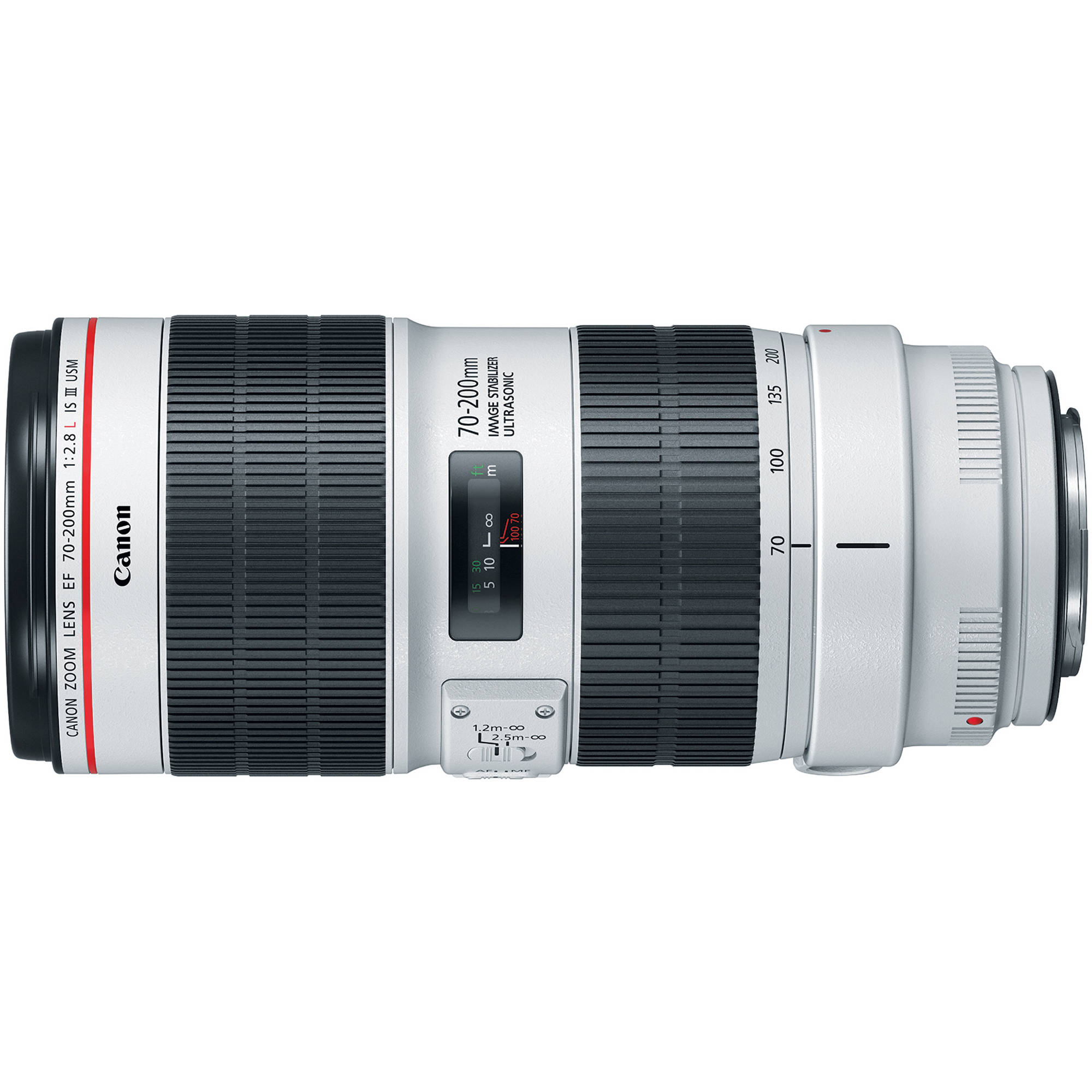 Canon EF 70-200mm f2.8L IS III telephoto lens designed for sports and portrait photography