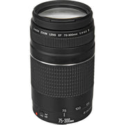 Canon EF 75-300mm f/4-5.6 III telephoto zoom lens with 4x zoom and lightweight design