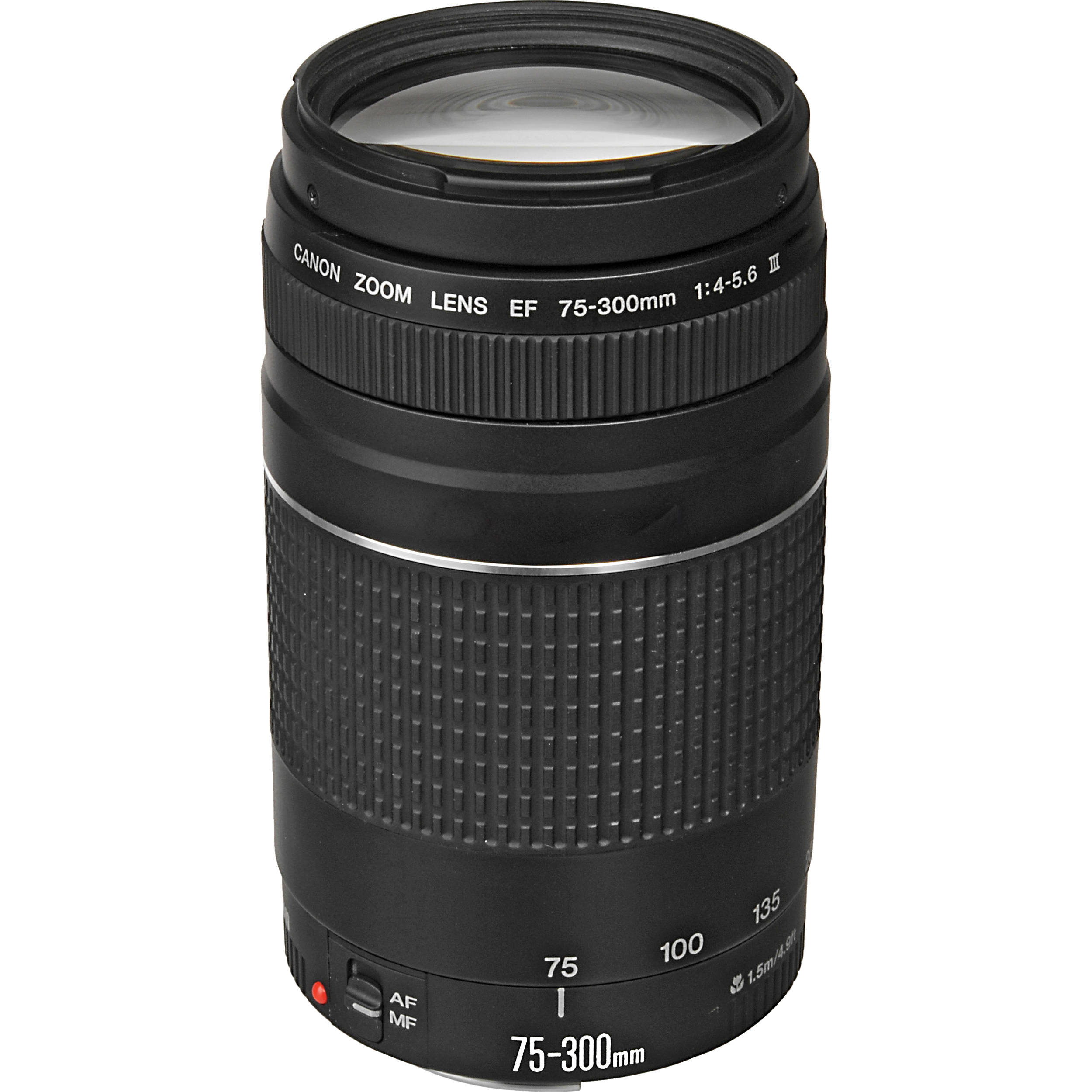 Canon EF 75-300mm f/4-5.6 III telephoto zoom lens with 4x zoom and lightweight design