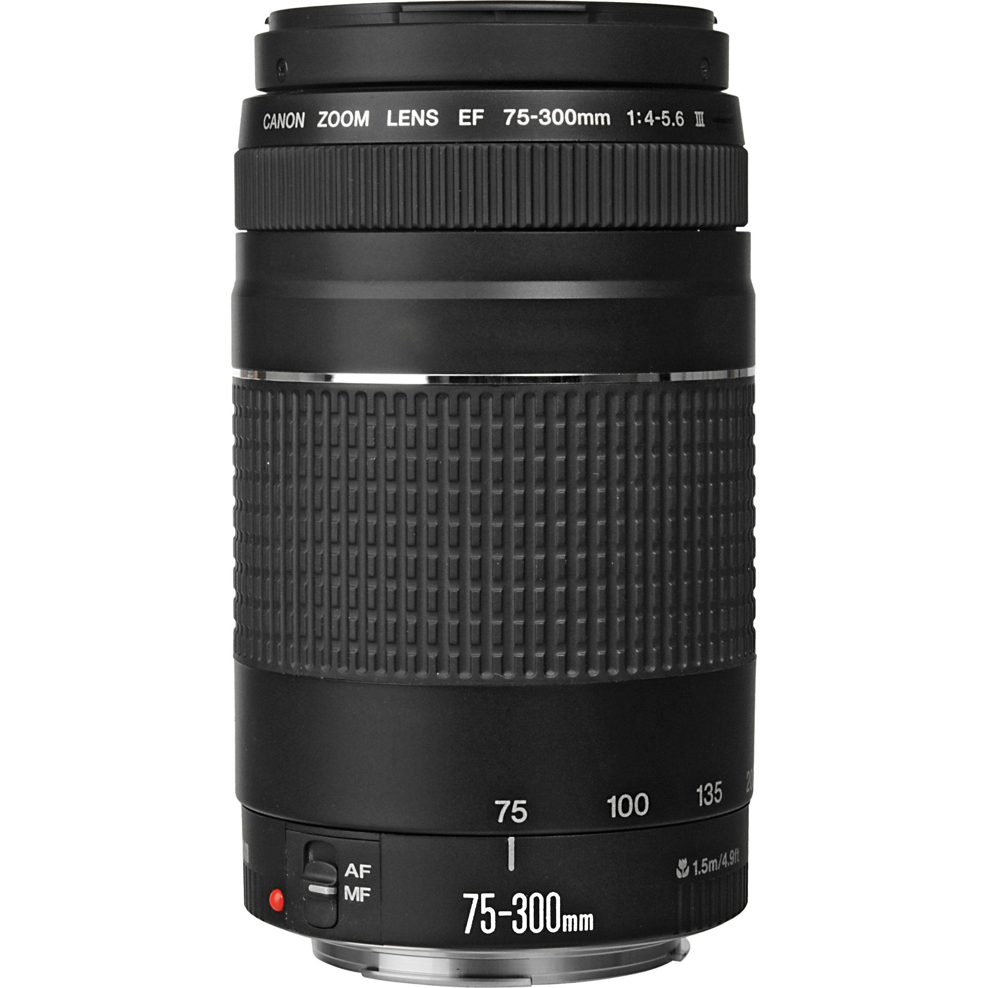 Canon EF 75-300mm f/4-5.6 III telephoto zoom lens with 4x zoom and lightweight design