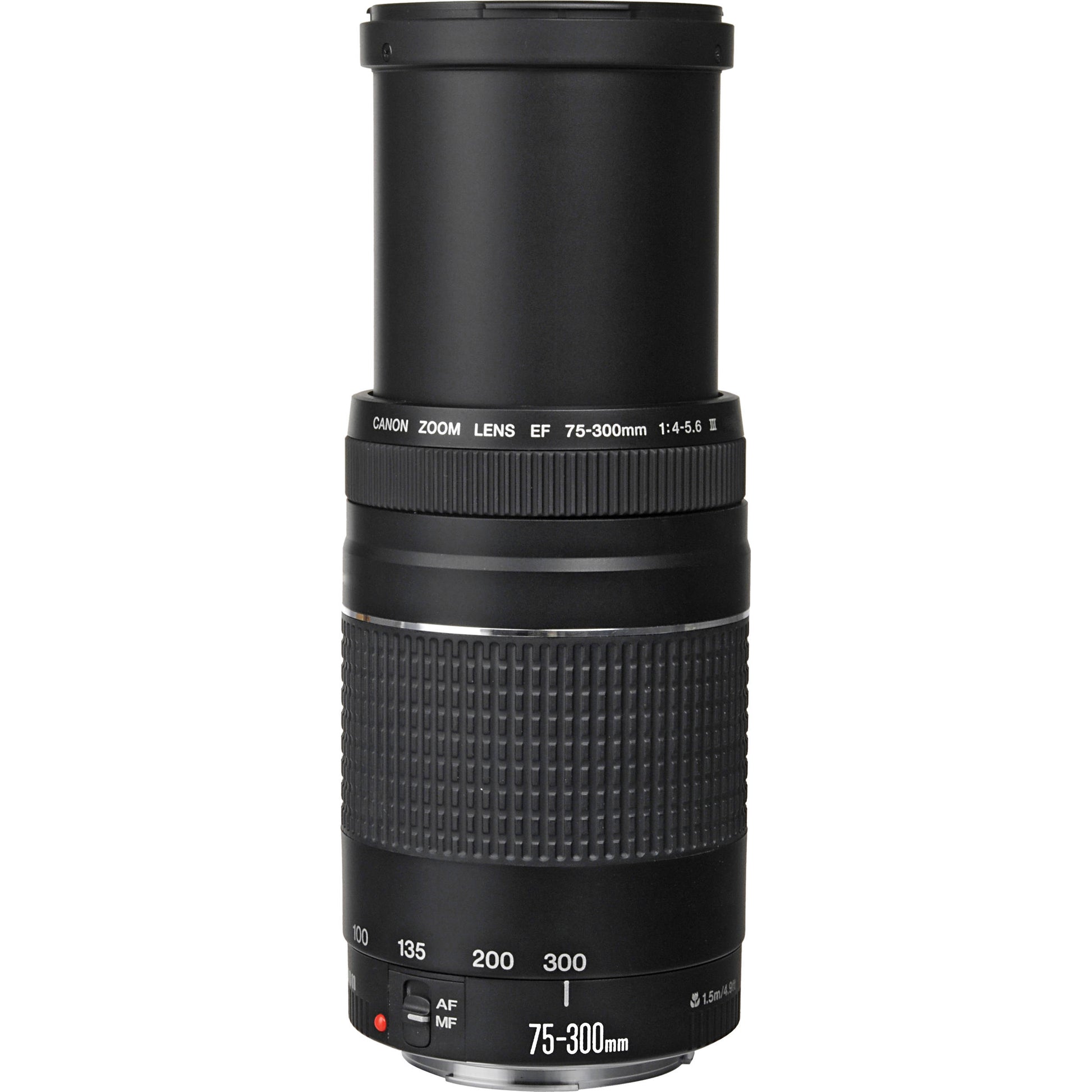 Canon EF 75-300mm f/4-5.6 III telephoto zoom lens with 4x zoom and lightweight design