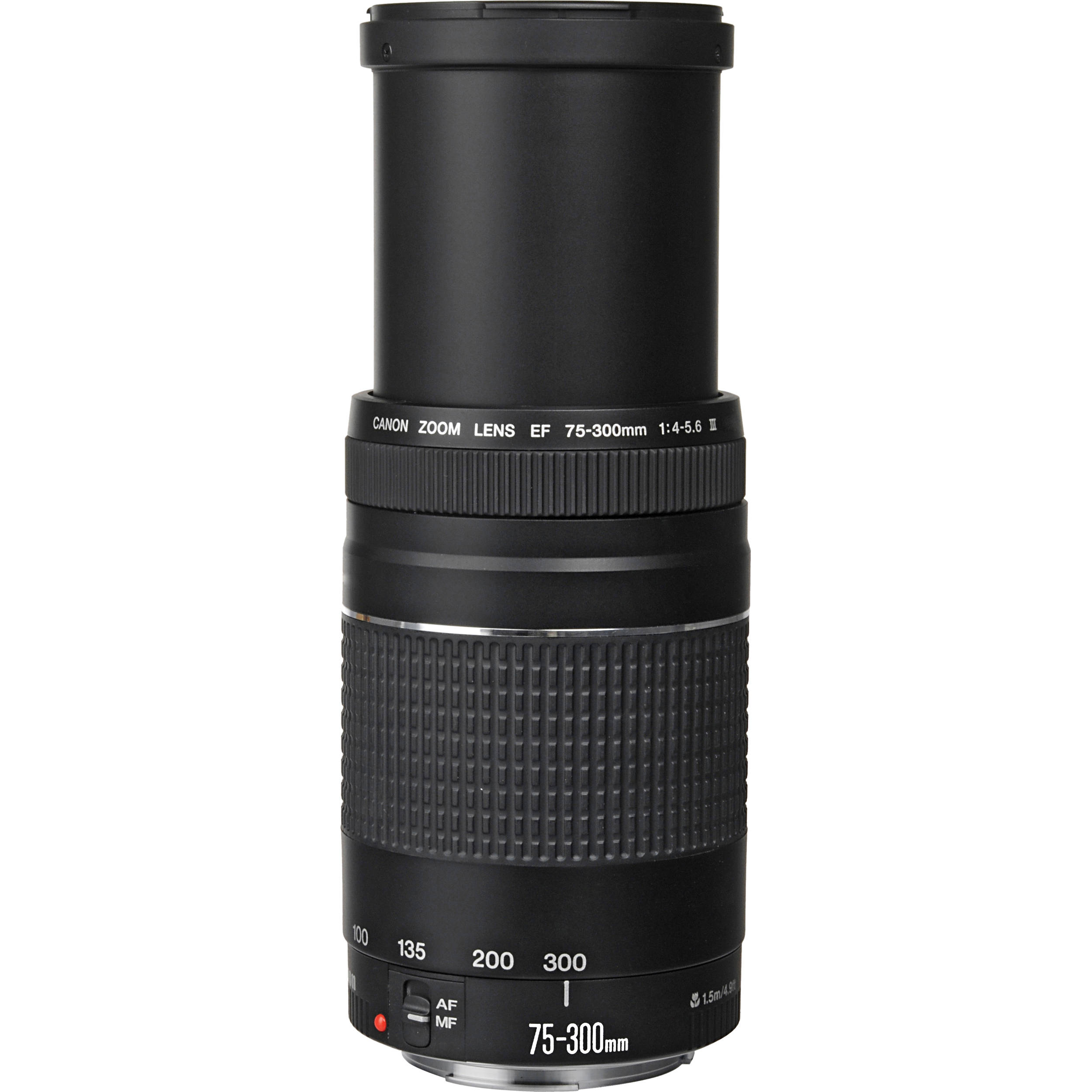 Canon EF 75-300mm f/4-5.6 III telephoto zoom lens with 4x zoom and lightweight design