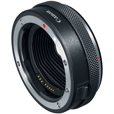 Canon lens mount adaptor on a white background