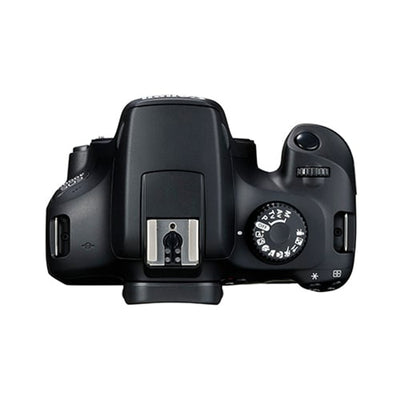 Canon EOS 4000D DSLR Kit with 18-55mm & 75-300mm lenses, 18MP sensor, Full HD video, and Wi-Fi sharing.