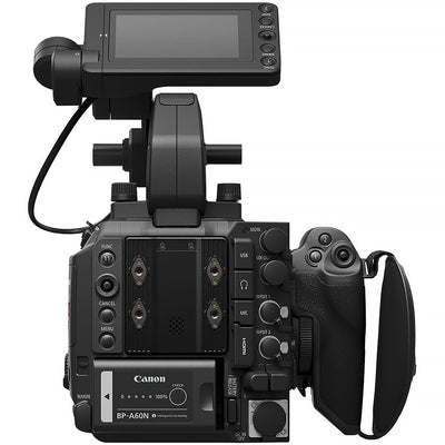 Canon EOS C400 Cinema Camera: 6K full-frame BSI sensor, triple base ISO, 16 stops dynamic range, RF mount, Dual Pixel CMOS AF II, 4K 120p video, cinema RAW Light recording, advanced autofocus and tracking.