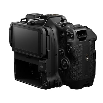 Canon EOS C80 Cinema Camera: 6K full-frame stacked BSI sensor, 16 stops dynamic range, triple base ISO, Dual Pixel CMOS AF II with face and animal tracking, 12-bit Cinema RAW Light recording, RF mount, HDR, Wi-Fi, and Ethernet connectivity.