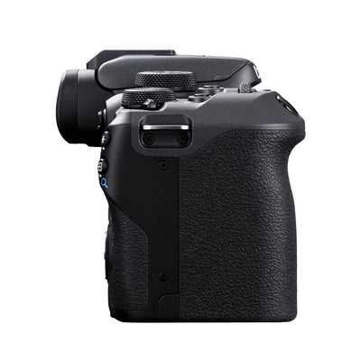 Take the Canon EOS R10 along on your trip. Captures quality 24.2 MP images and 4K video. Its versatility will speak for itself. Compatible with RF lenses.