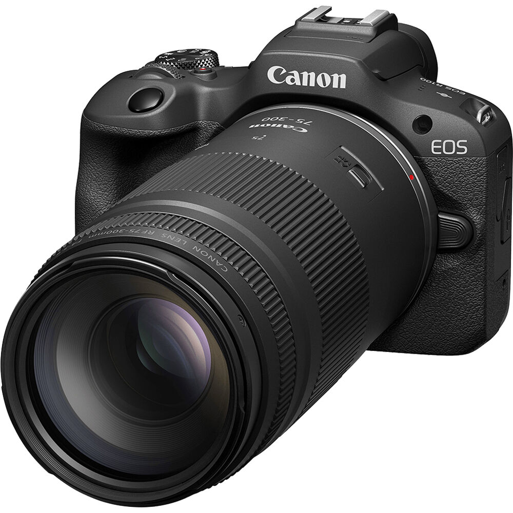 Canon EOS R100 mirrorless camera with RF 75-300