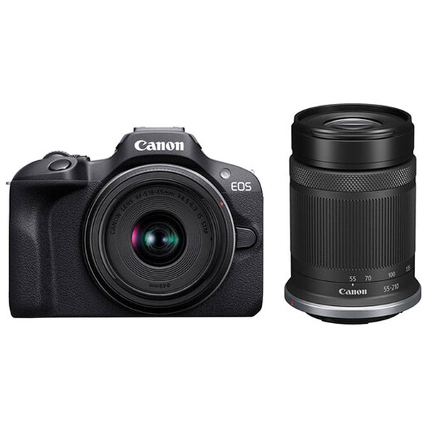 Canon EOS R100 Mirrorless Camera + RF-S 18-45mm + 55-210mm