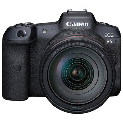 Canon EOS R5 with 24-105mm lens, 45MP sensor, 8K video, and image stabilisation.