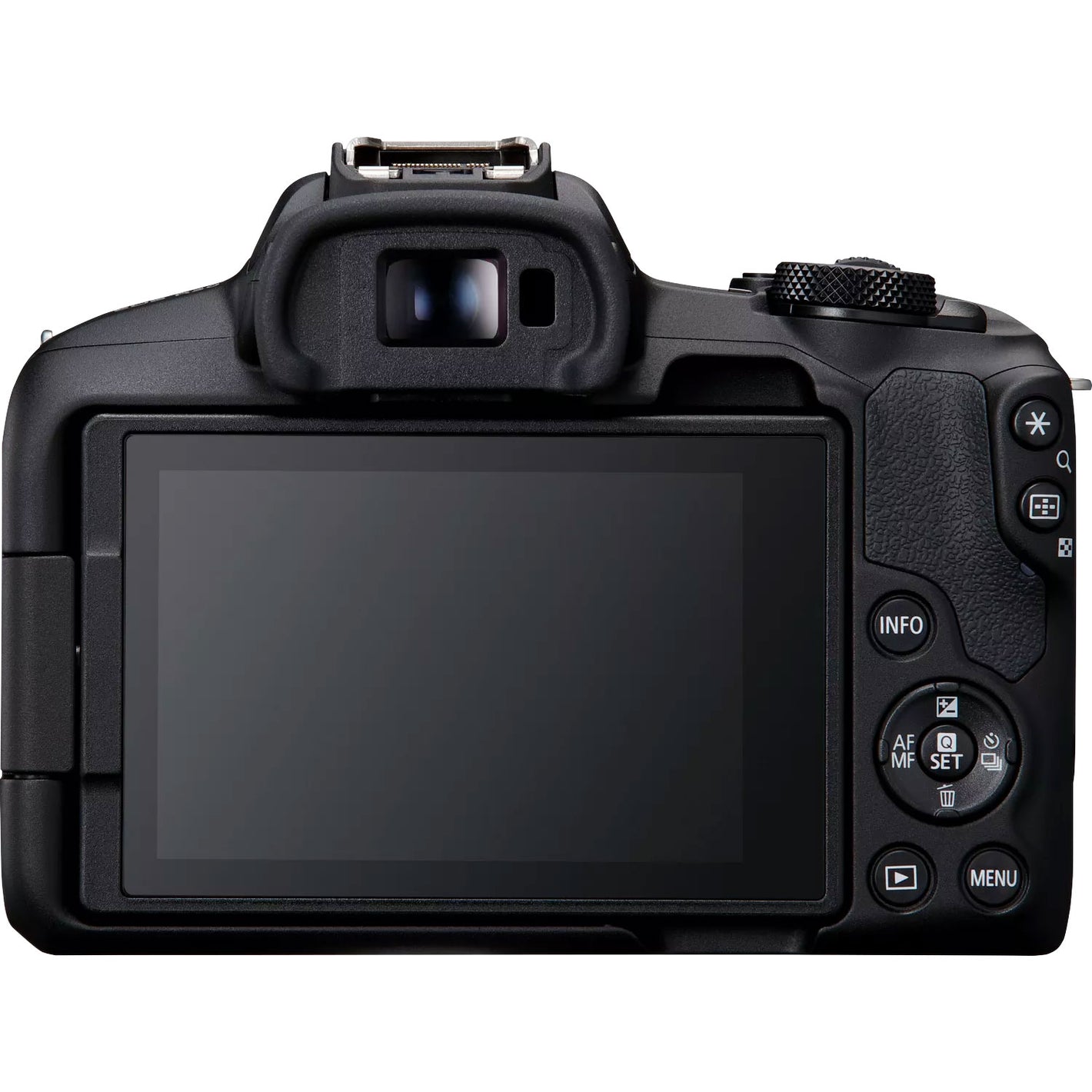 Canon EOS R50 kit with 18-45mm and 75-300mm RF lenses - rear view