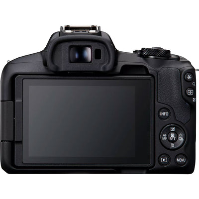 Canon EOS R50 kit with 18-45mm and 75-300mm RF lenses - rear view