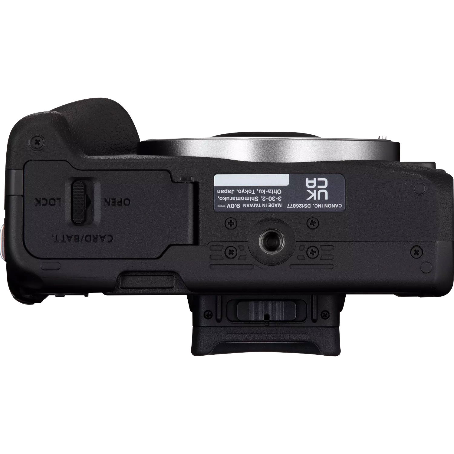 Canon EOS R50 kit with 18-45mm and 75-300mm RF lenses - bottom view