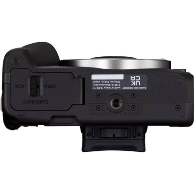 Canon EOS R50 kit with 18-45mm and 75-300mm RF lenses - bottom view