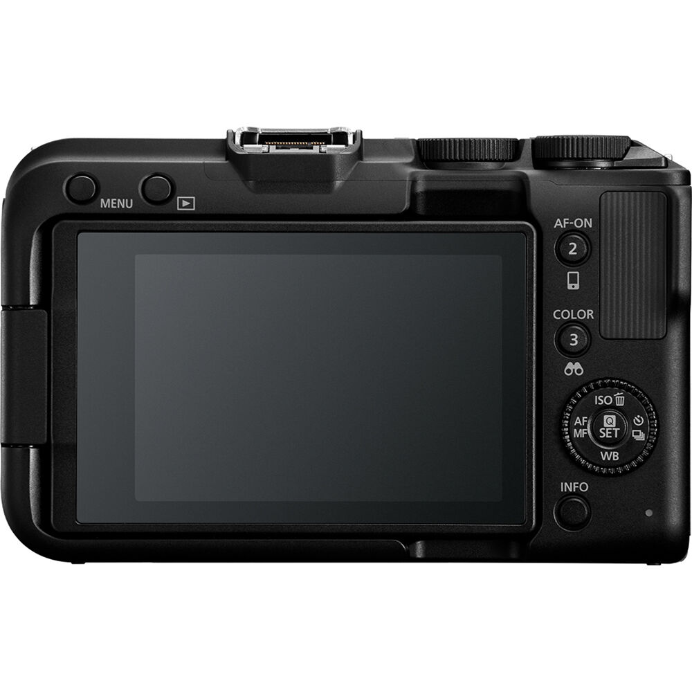 Canon EOS R50 V Mirrorless Camera: 24.2MP APS-C sensor, DIGIC X processor, Dual Pixel CMOS AF II, 4K 60p video, 6K oversampling, Full HD 120p slow motion, Canon Log 3, Wi-Fi, and interchangeable RF lenses.