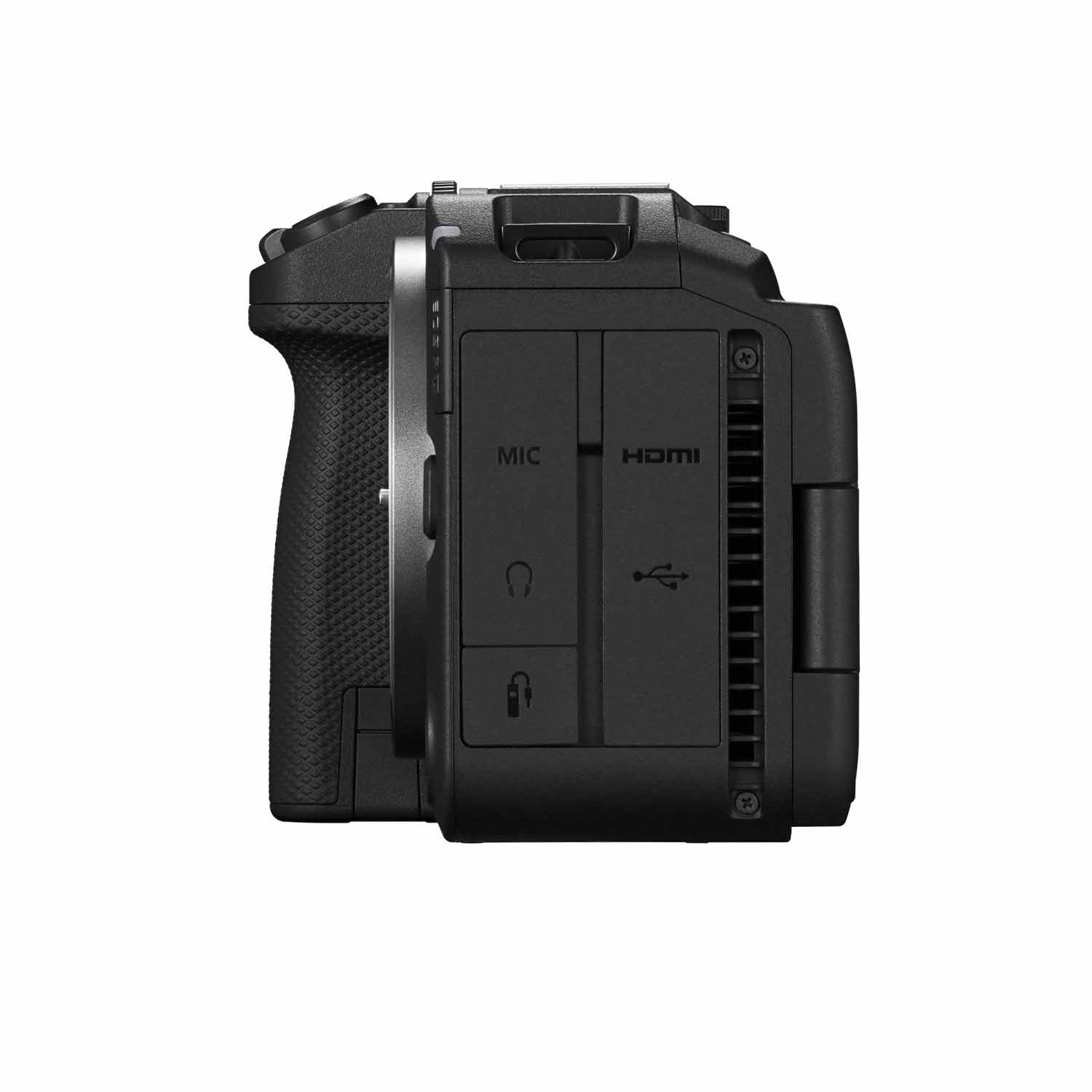 Canon EOS R6 V with its vari-angle screen to film 4K video