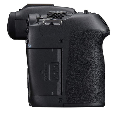 Canon EOS R7 Mirrorless Camera + RF-S 18-150mm Lens: 32.5MP APS-C sensor, DIGIC X processor, 4K 60p video (7K oversampled), 30fps burst, 7-stop IBIS, Dual Pixel CMOS AF II with AI tracking, RF-S 18-150mm f/3.5-6.3 IS STM lens with 4.5-stop stabilization included.