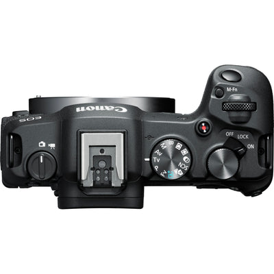 Canon EOS R8 full-frame mirrorless camera with 24MP and 4K60 video.
