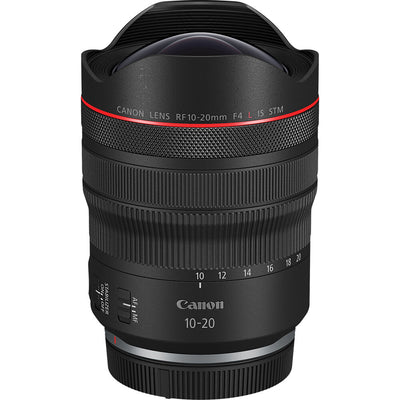 Canon RF 10-20mm f/4L IS STM ultra-wide-angle zoom lens for full-frame cameras with advanced optics and image stabilisation