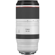 Canon camera lens with white and black design on a white background