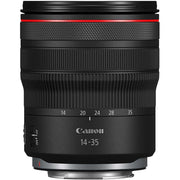 Canon RF 14-35mm f/4L IS USM ultra-wide zoom lens – lightweight, sharp, and stabilized for landscapes, interiors, and travel.
