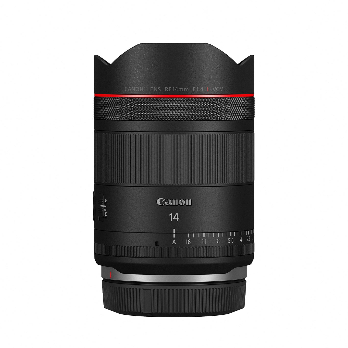 Ultra-wide Canon RF 14mm f/1.4L VCM prime lens with L-series build

