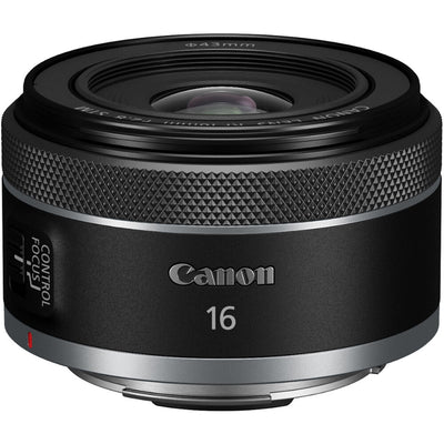 Canon RF 16mm f/2.8 STM ultra-wide-angle lens with compact design and smooth STM autofocus